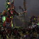 A giant rat screams at an army of smaller rats in Total War Warhammer 2